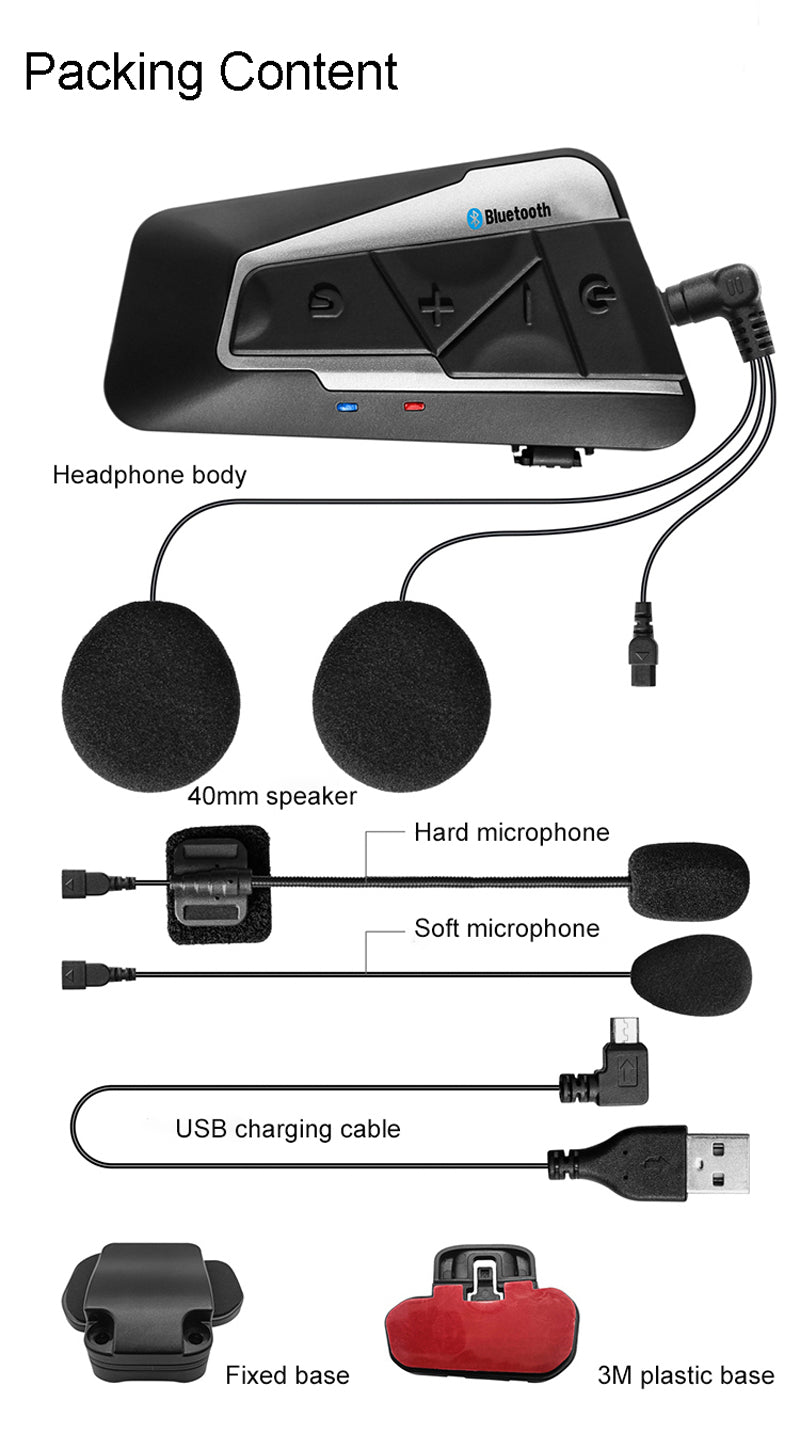 Bluetooth helmet intercom