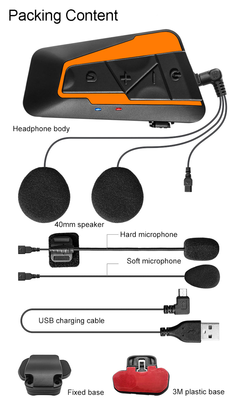 Bluetooth helmet intercom